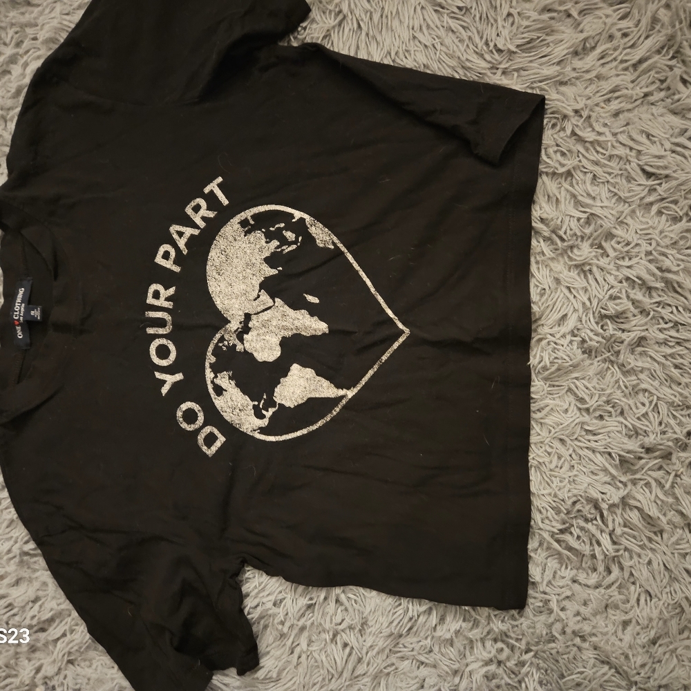 Small Crop Top Tshirt Black
